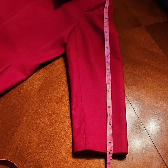 Sag Harbor 100% Wool Vintage Zip Up Lightweight Jacket, 6 Petite, Red - Picture 6 of 8